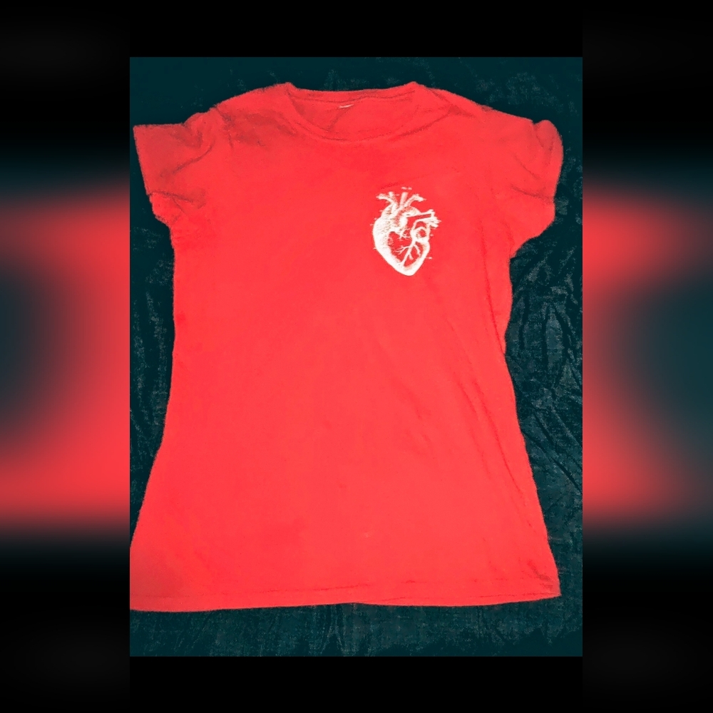 Red T-Shirt with Heart Design
